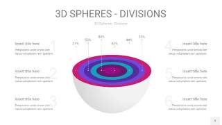 青紫色3D球体切割PPT信息图3