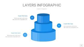 蓝色3D分层PPT信息图3