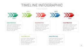 红蓝绿色时间轴PPT信息图8