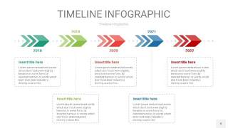 红蓝绿色时间轴PPT信息图8