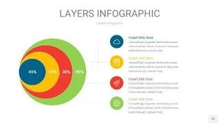 四色3D分层PPT信息图45