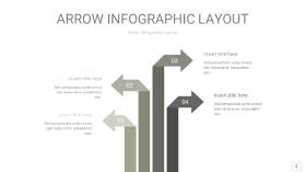 灰色箭头PPT信息图表3