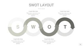 灰色SWOT图表PPT20