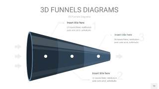 深天蓝3D漏斗PPT信息图表10