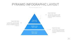 浅蓝色3D金字塔PPT信息图表14