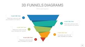 彩色3D漏斗PPT信息图表13
