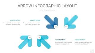 宝石蓝箭头PPT信息图表8