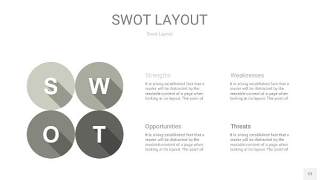 灰色SWOT图表PPT12