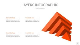 橘红色3D分层PPT信息图37