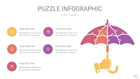 黄紫色拼图PPT图表18