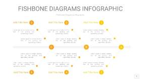 渐变黄色鱼骨PPT信息图表1