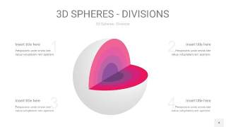 渐变粉色3D球体切割PPT信息图4