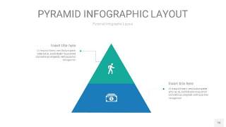 黄蓝绿色3D金字塔PPT信息图表16