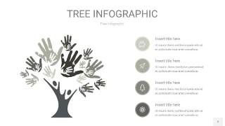 灰色树状图PPT图表2