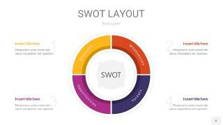彩色SWOT图表PPT8
