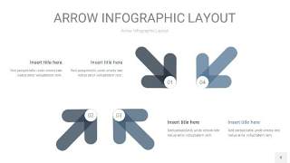 深天蓝色箭头PPT信息图表8