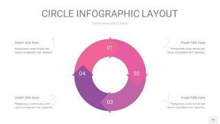 粉紫色圆形PPT信息图13