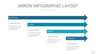 天蓝绿箭头PPT信息图表12