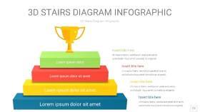 多彩3D阶梯PPT图表11