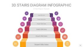 渐变紫黄色3D阶梯PPT图表28