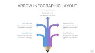 渐变紫色箭头PPT信息图表17