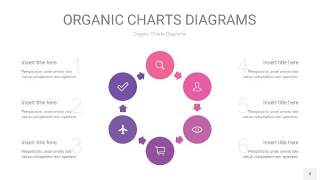 粉紫色循环PPT图表8