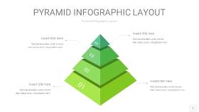 浅绿色3D金字塔PPT信息图表1