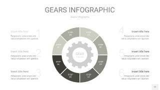 灰色齿轮PPT信息图12
