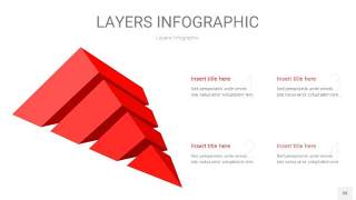 红色3D分层PPT信息图38
