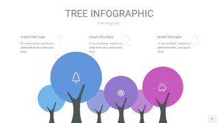 紫蓝色树状图PPT图表8