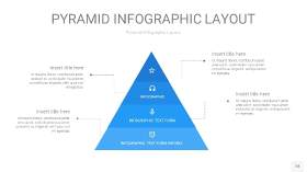 浅蓝色3D金字塔PPT信息图表18