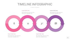 渐变粉色时间轴PPT信息图22