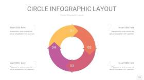 粉黄色圆形PPT信息图13