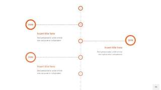 橘红色时间轴PPT信息图35