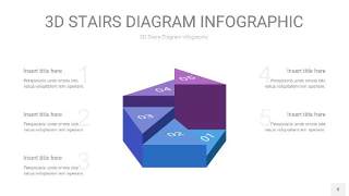 渐变紫蓝色3D阶梯PPT图表8