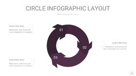 深紫色圆形PPT信息图12