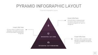 深紫色3D金字塔PPT信息图表17