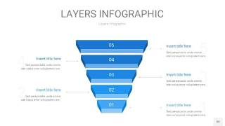 蓝色3D分层PPT信息图50