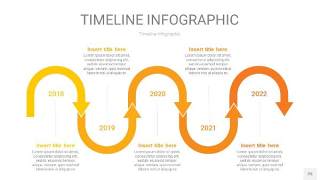 黄色时间轴PPT信息图25