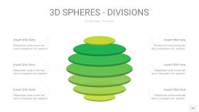 渐变绿色3D球体切割PPT信息图10