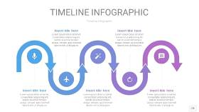 紫蓝色时间轴PPT信息图24