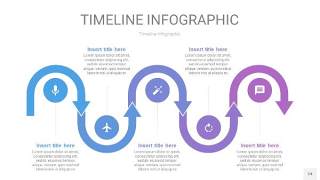 紫蓝色时间轴PPT信息图24