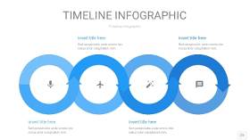 天蓝色时间轴PPT信息图22