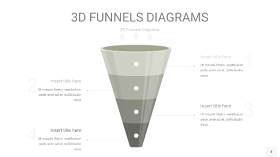 灰色3D漏斗PPT信息图表4