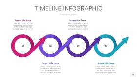 粉紫蓝色时间轴PPT信息图19