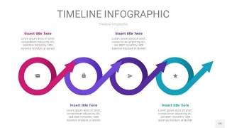 粉紫蓝色时间轴PPT信息图19