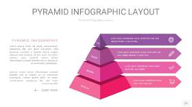 粉紫色3D金字塔PPT信息图表22