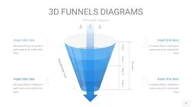 浅天蓝色3D漏斗PPT信息图表9