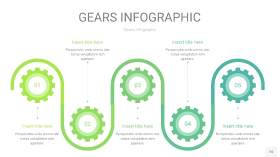 浅绿色齿轮PPT信息图16