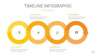 黄色时间轴PPT信息图22